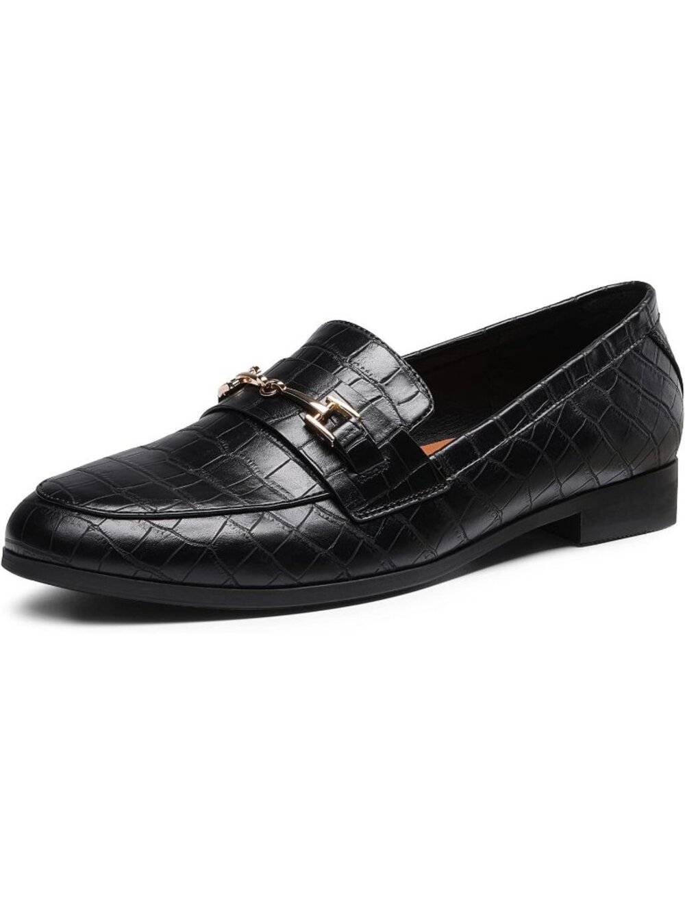 DREAM PAIRS Womens Black Stone Comfortable Classic Office Work Flat Loafer Shoes